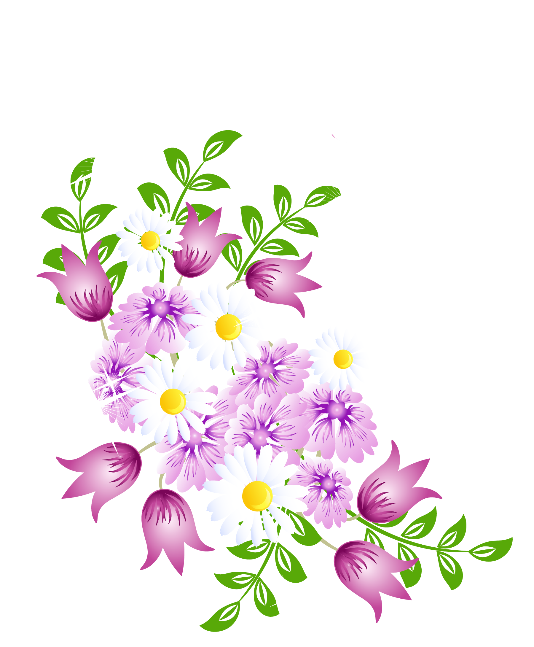 Easter Flower Bouquet Background PNG Image