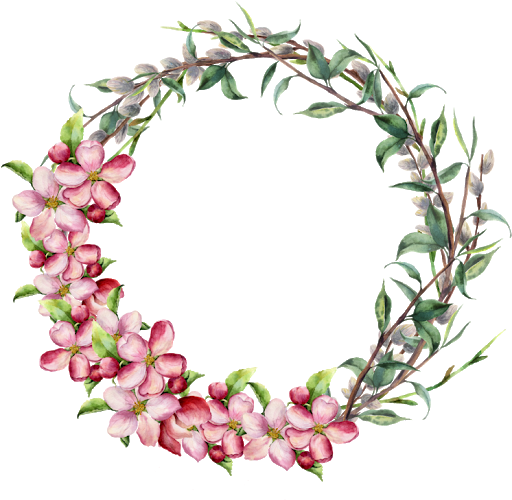 Easter Flower Frame PNG HD Quality