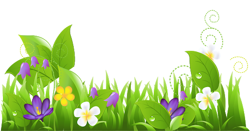 Easter Flower Grass Transparent Background