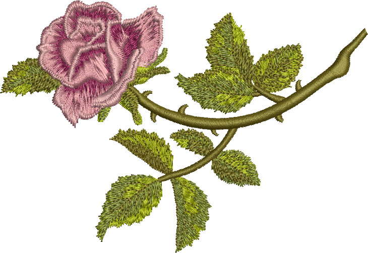 Embroidery Rose Background PNG Image