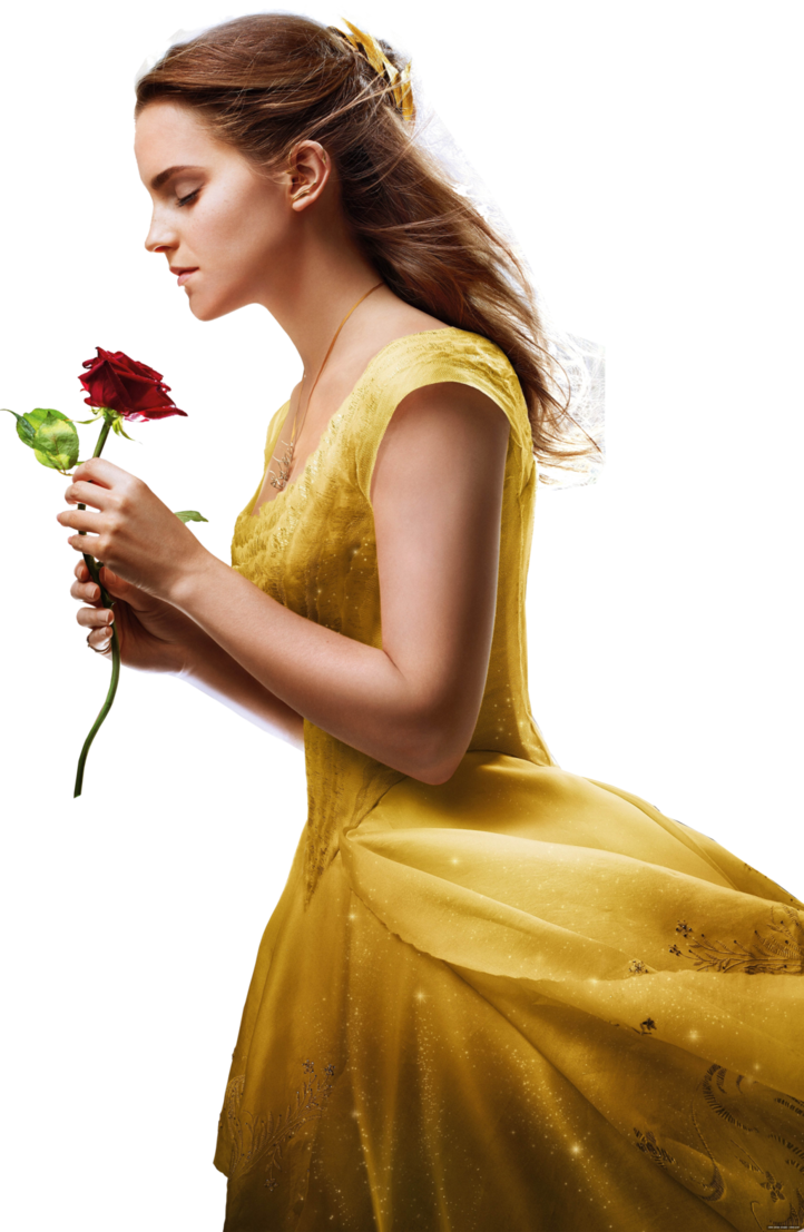 Emma Watson Golden Dress PNG Clipart Background