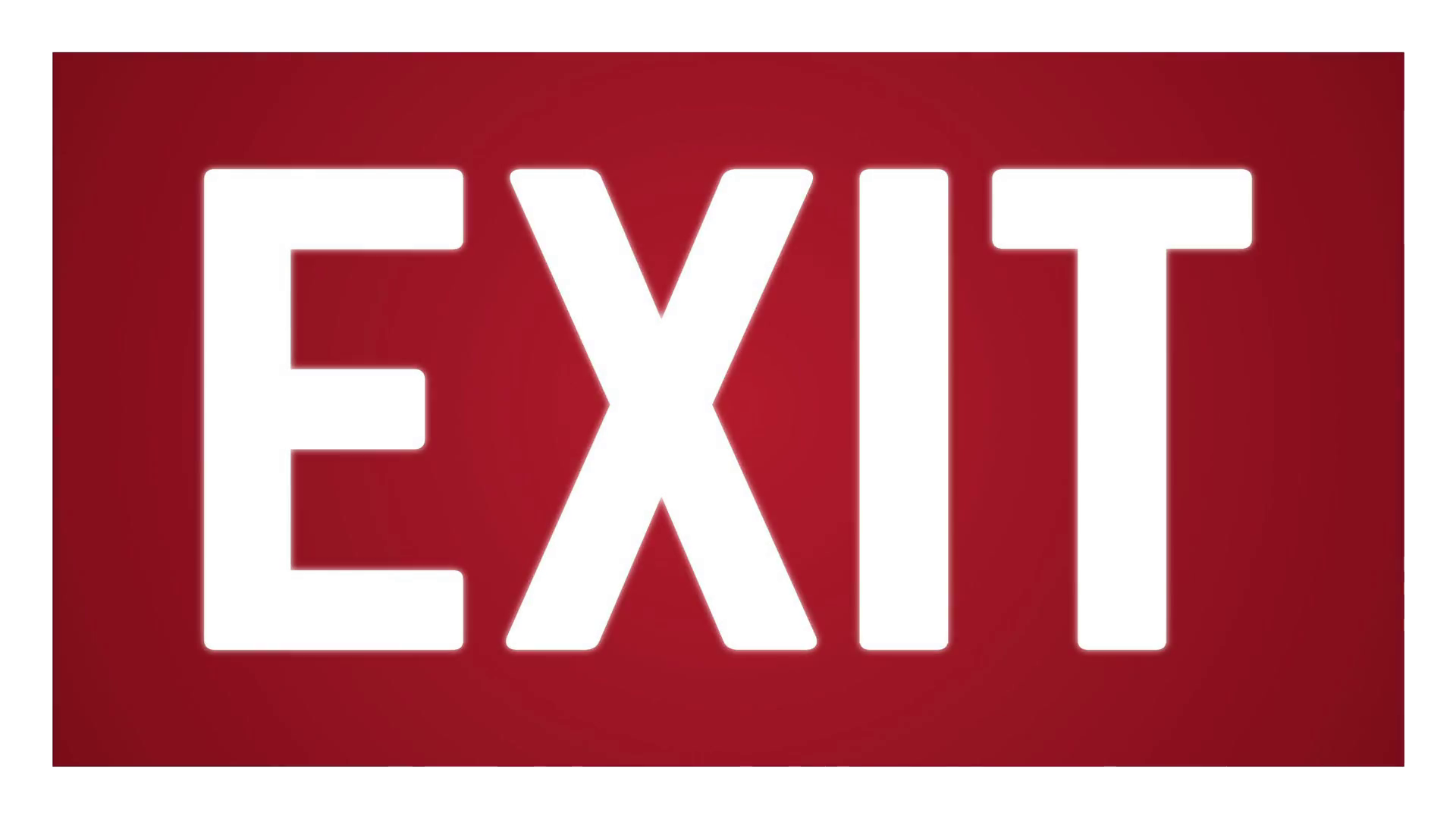 Exit Red Transparent Background