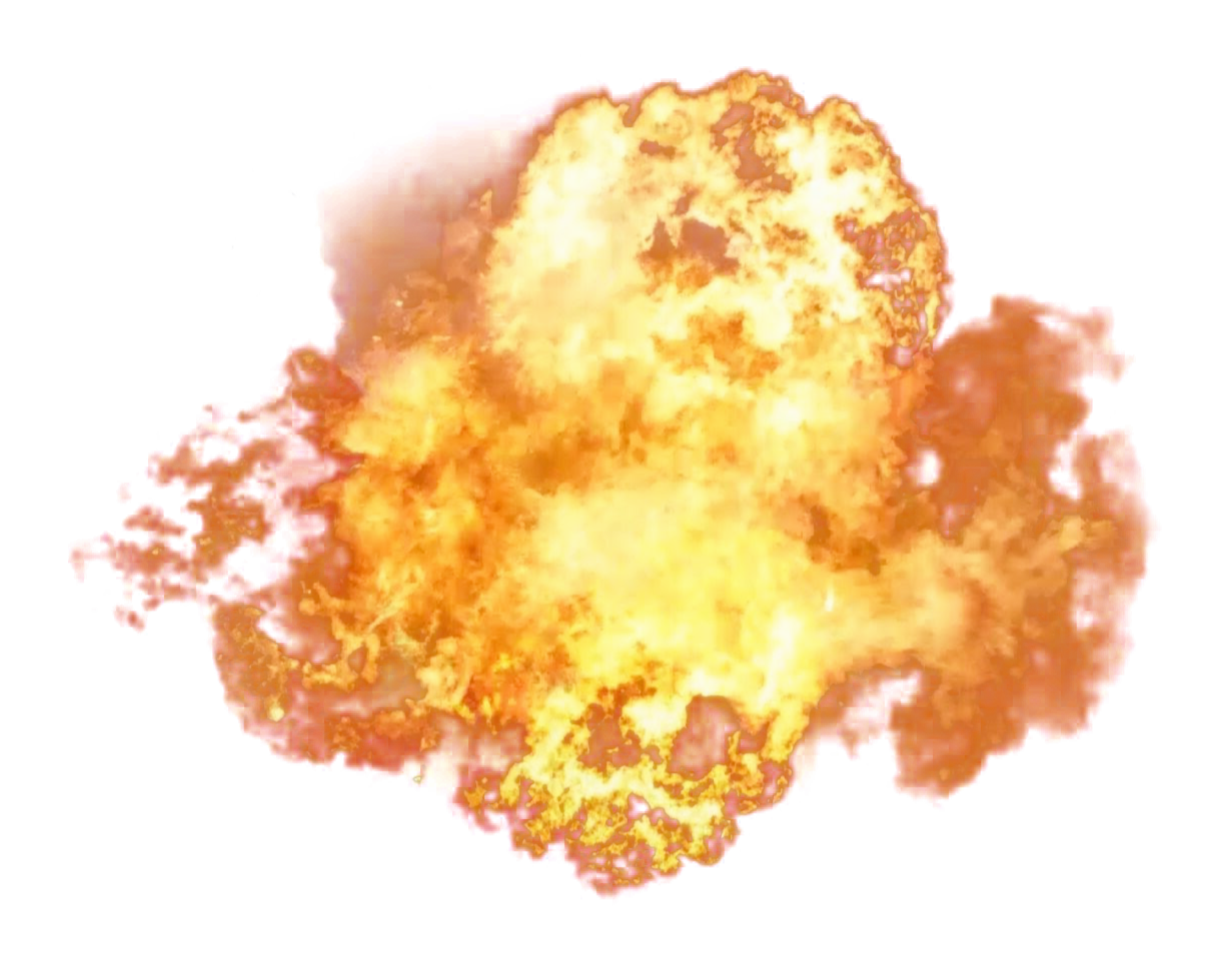 Explosion Fire Background PNG Image
