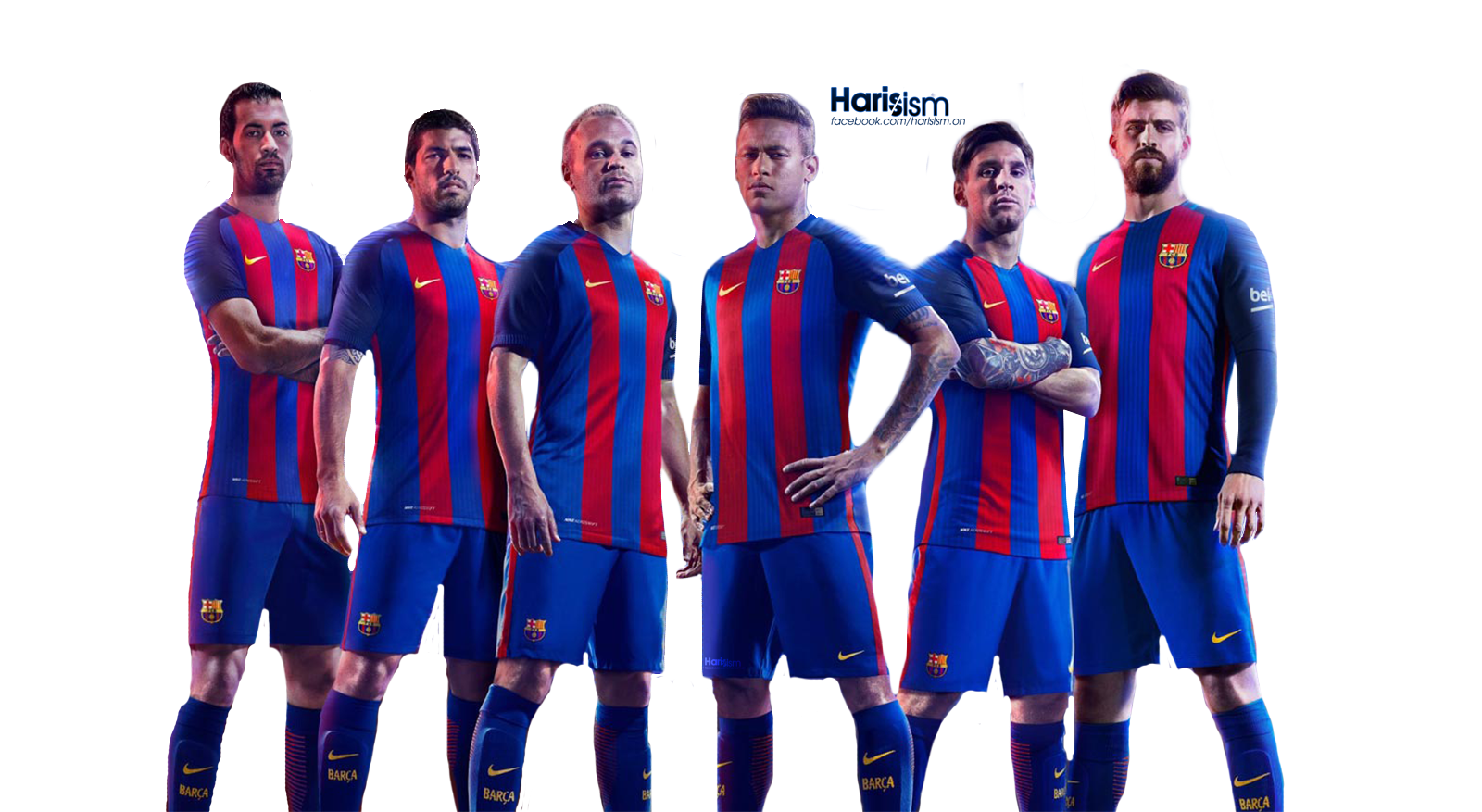 FC Barcelona Players Background PNG Image