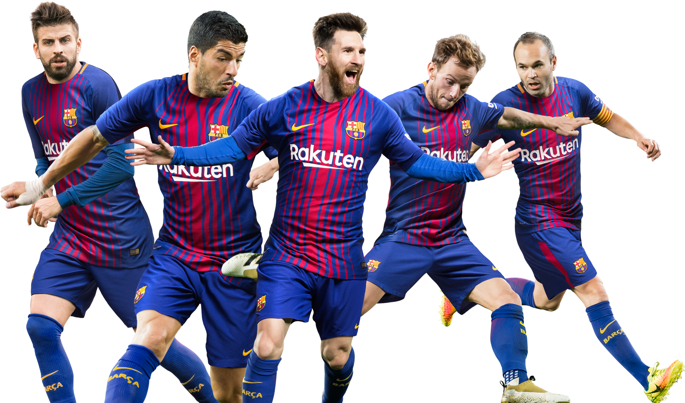 FC Barcelona Players PNG Clipart Background