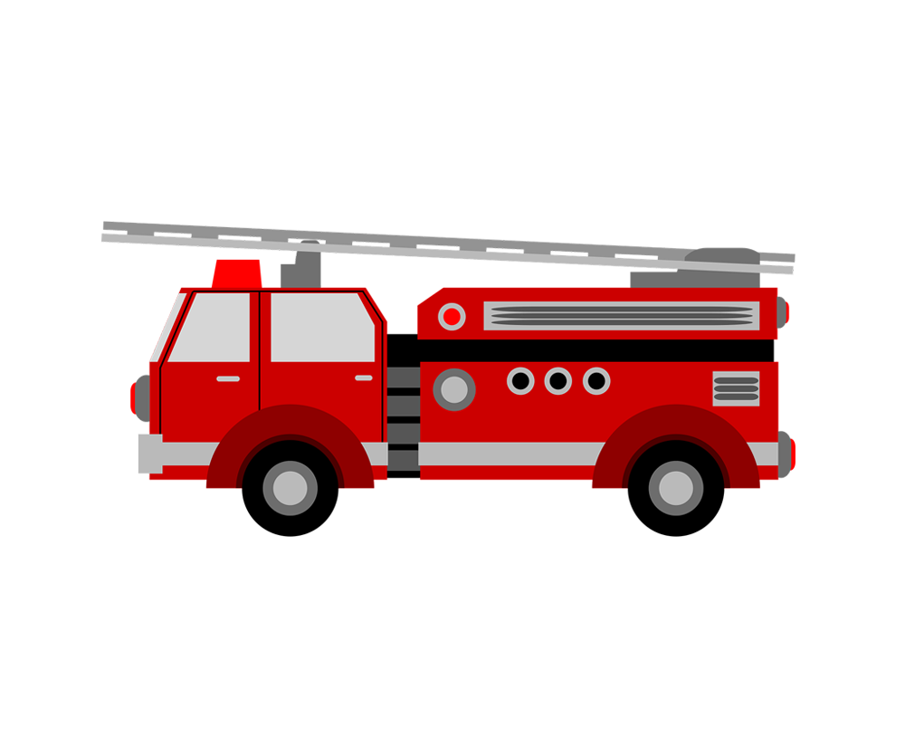 Fire Truck Cartoon PNG Clipart Background