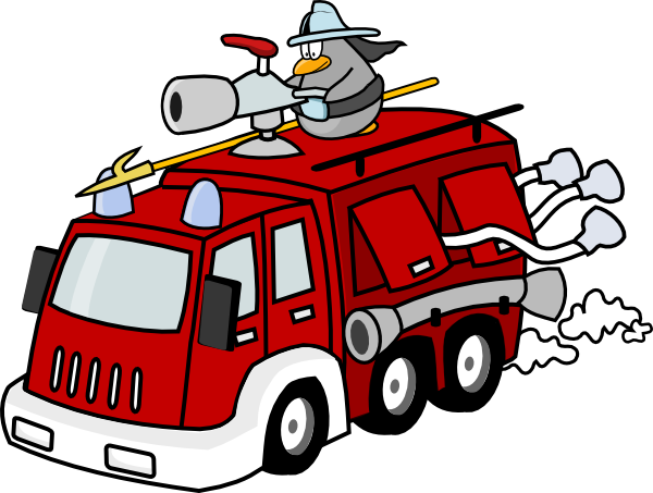 Fire Truck Vector PNG Clipart Background