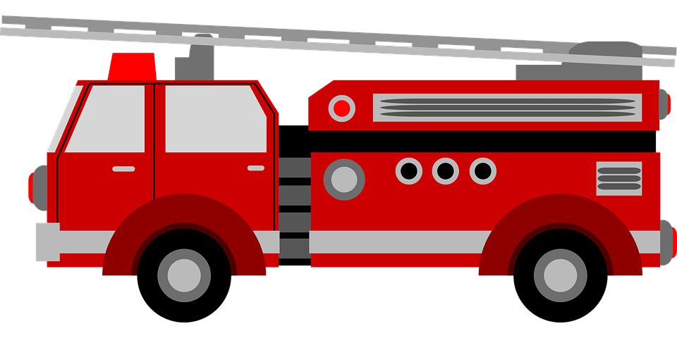 Fire Truck Vector PNG HD Quality