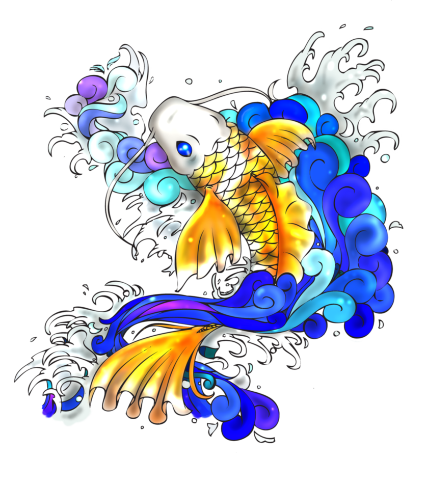 Fish Tattoos Background PNG Image
