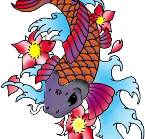 Fish Tattoos Colorful PNG HD Quality
