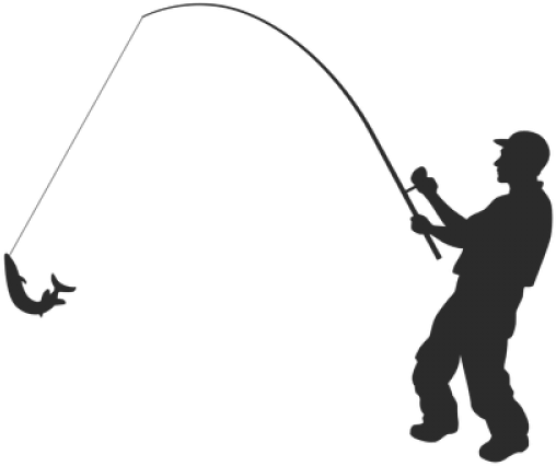 Fishing Pole Silhouette PNG HD Quality