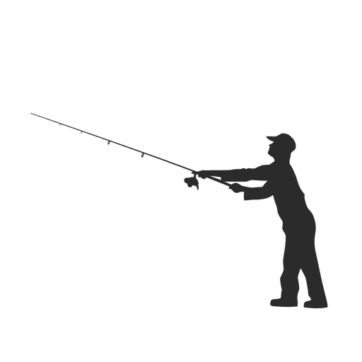 Fishing Pole Silhouette Transparent Background