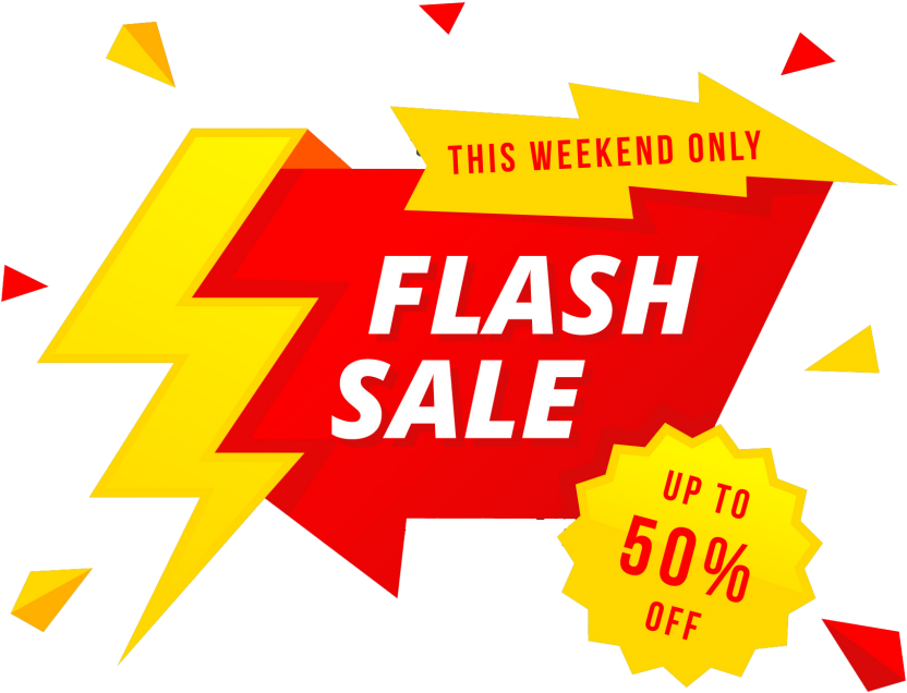 Flash Sale Logo PNG Clipart Background