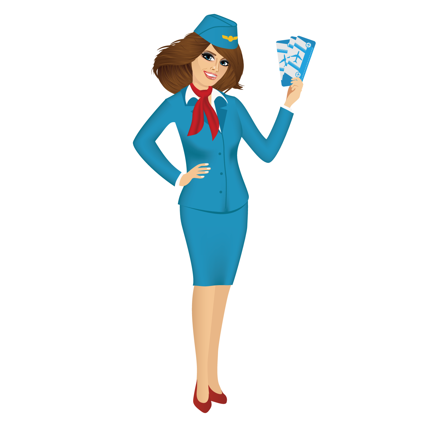 Flight Attendant Icon PNG HD Quality