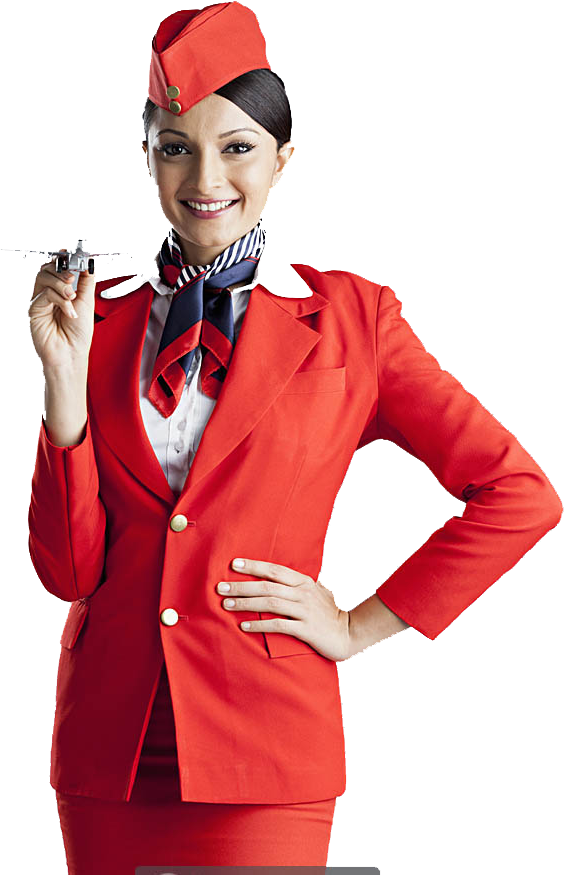 Flight Attendant Stewardess Background PNG Image