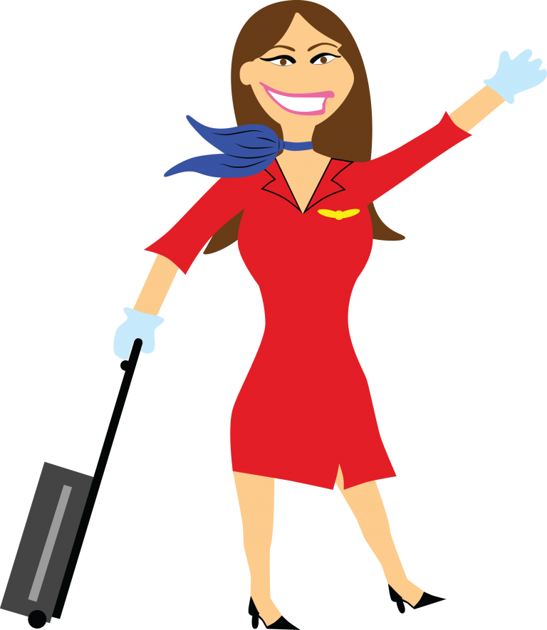 Flight Attendant Vector PNG HD Quality