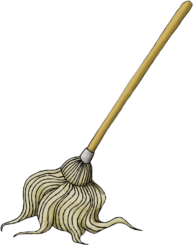 Floor Cleaning Mop Vector PNG Clipart Background