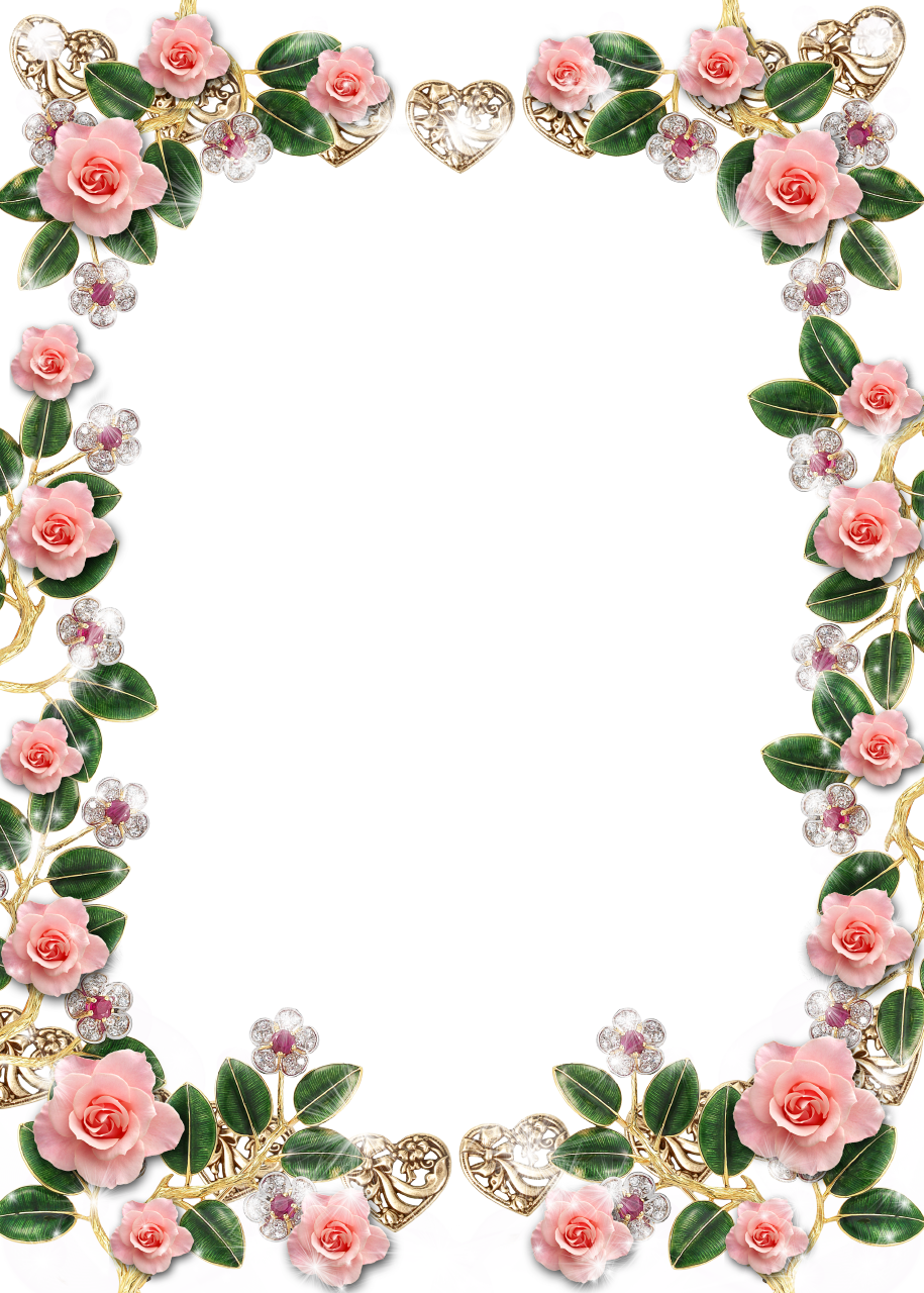Flower Frame Border PNG Clipart Background