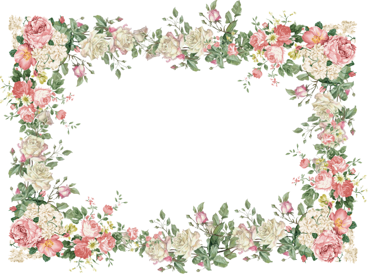 Flower Frame Design Transparent Background