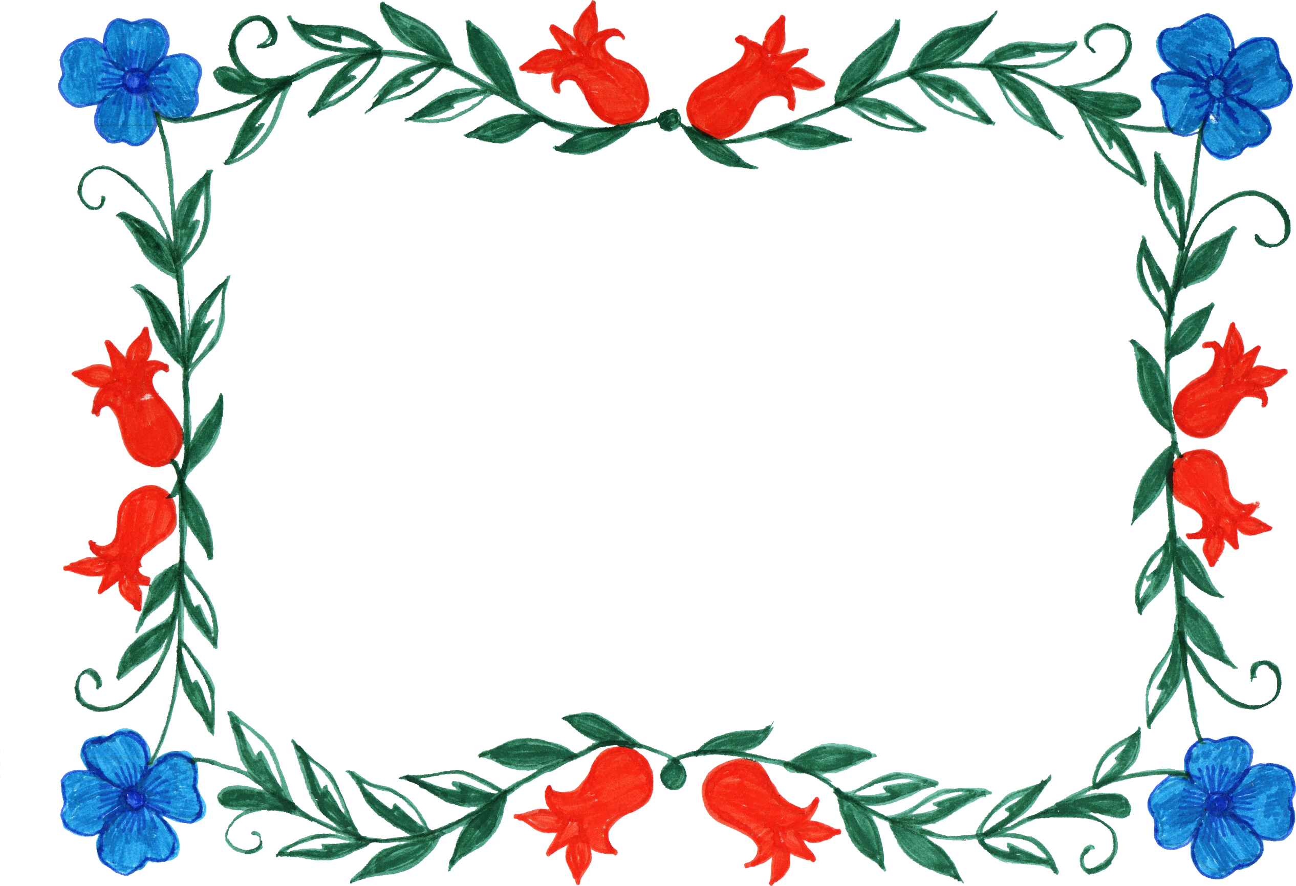 Flower Frame PNG HD Quality