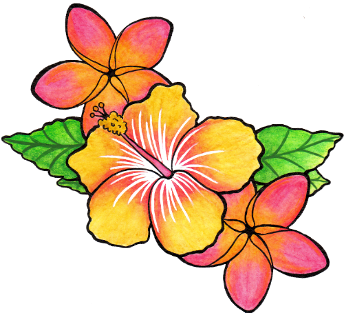 Flower Tattoo Background PNG Image