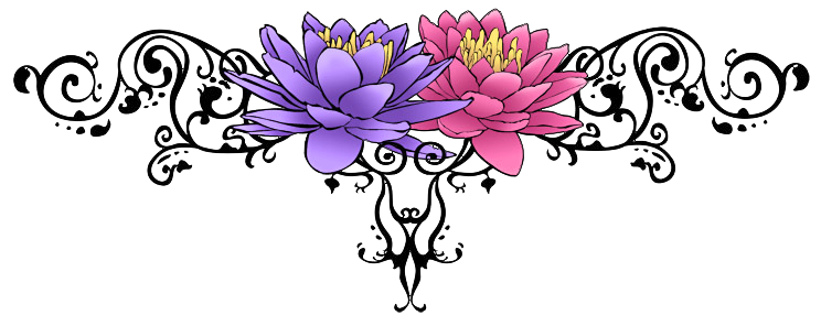 Flower Tattoo Design Background PNG Image