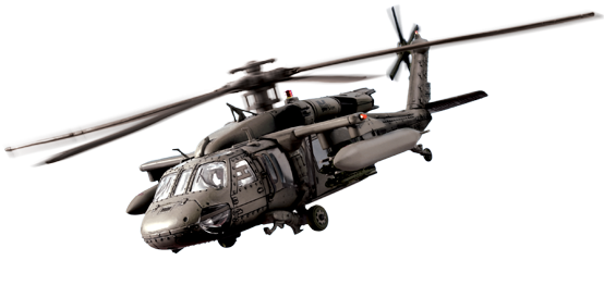 Flying Army Helicopter Transparent Background