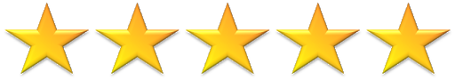 Gold 5 Star Rating Clipart PNG