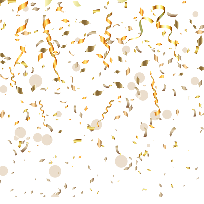 Gold Confetti PNG HD Quality