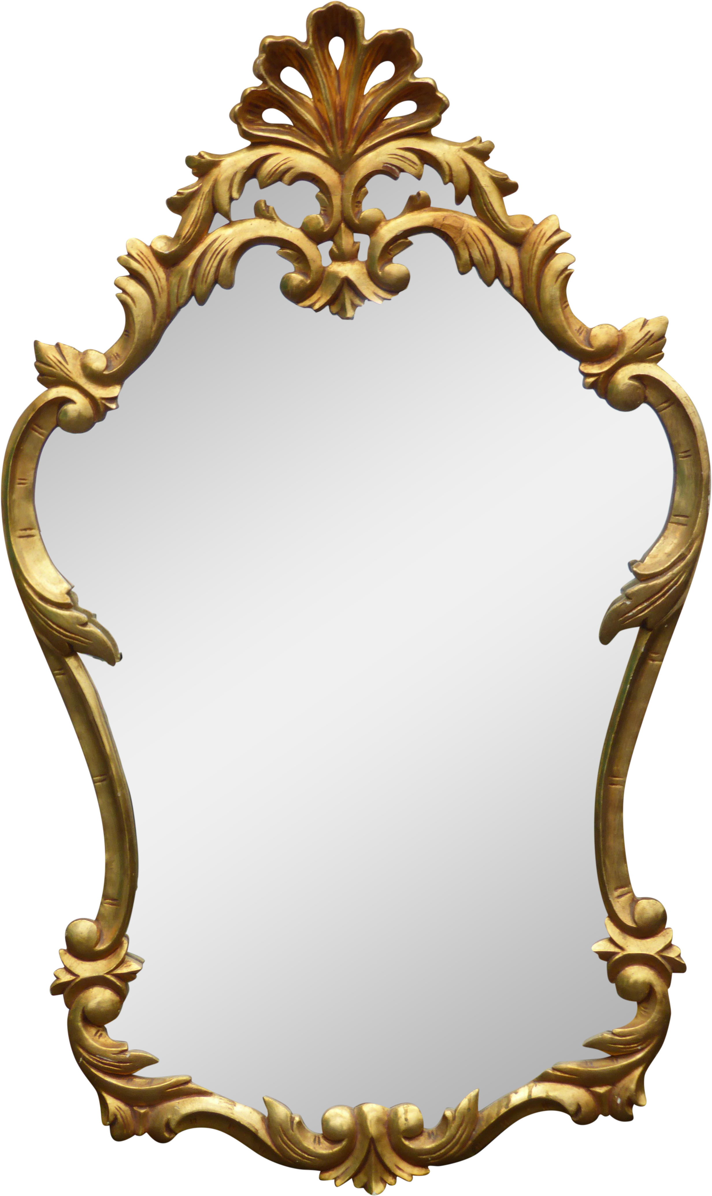 Gold Frame Mirror Antique Transparent PNG