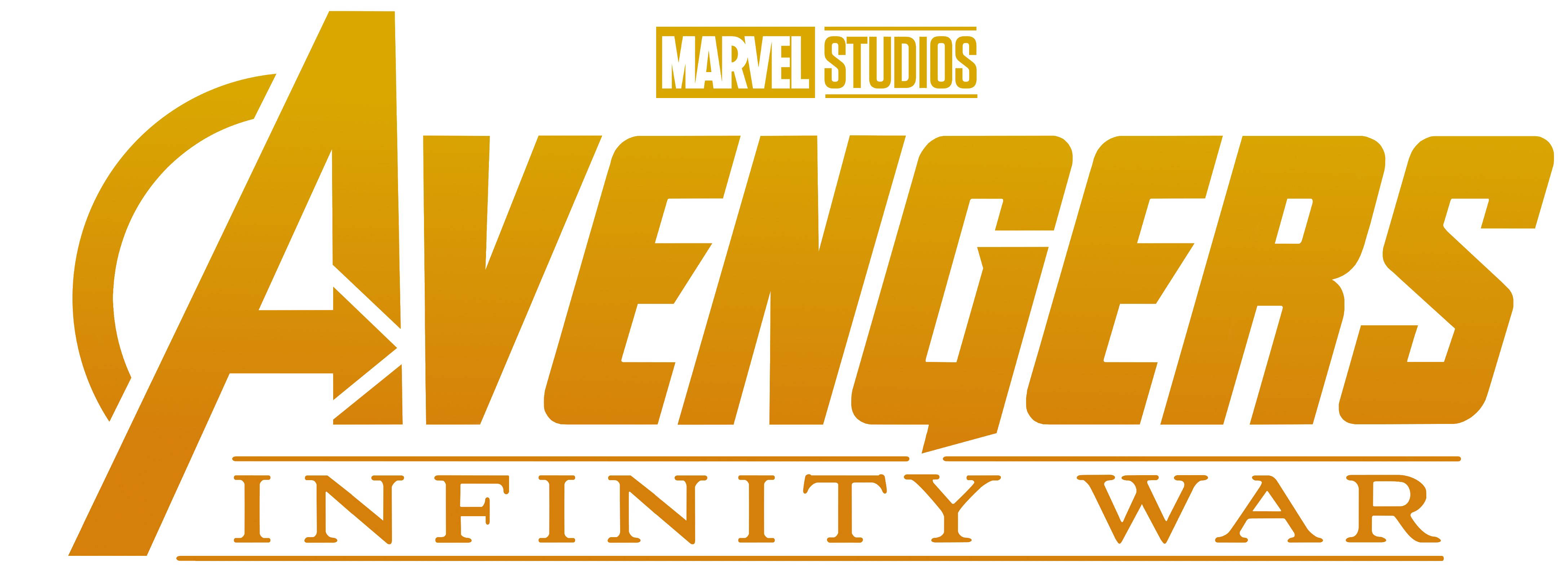 Golden Avengers Infinity War Logo Transparent PNG