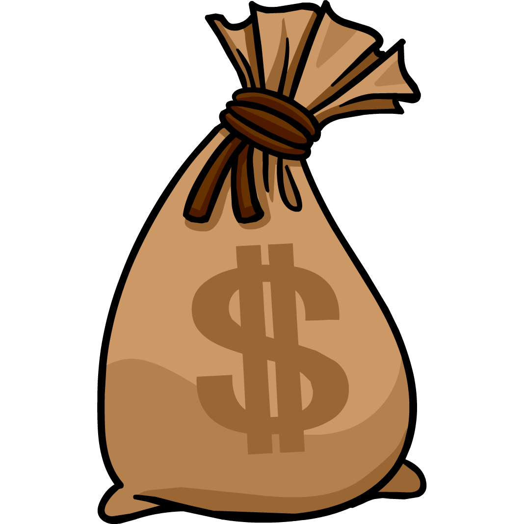 Golden Bag of Money Transparent PNG