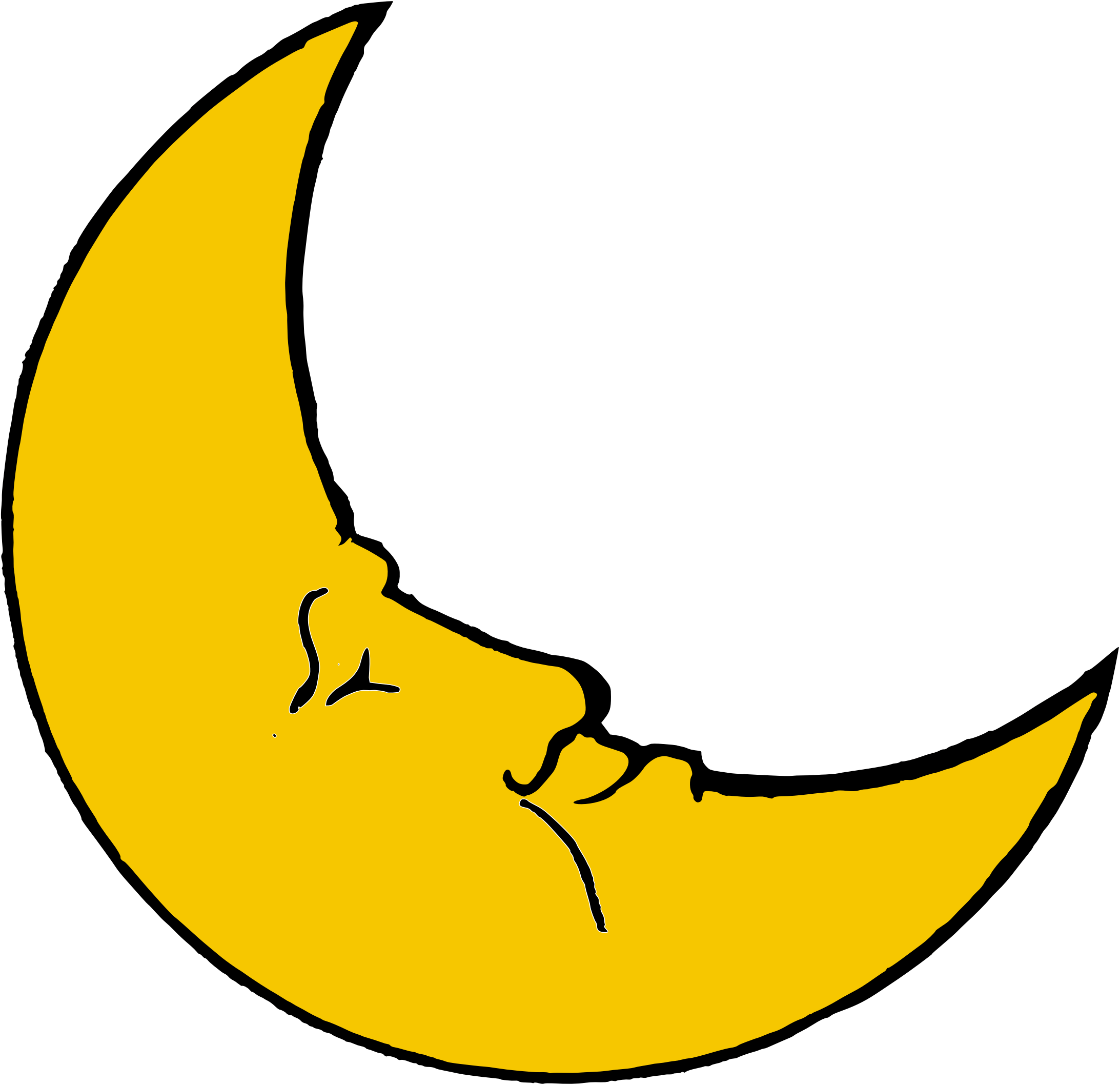 Goldene Crescent Moon PNG HD-Qualität