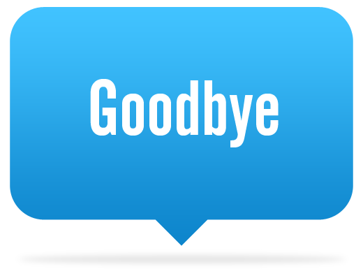 Goodbye Blue Button Transparent PNG