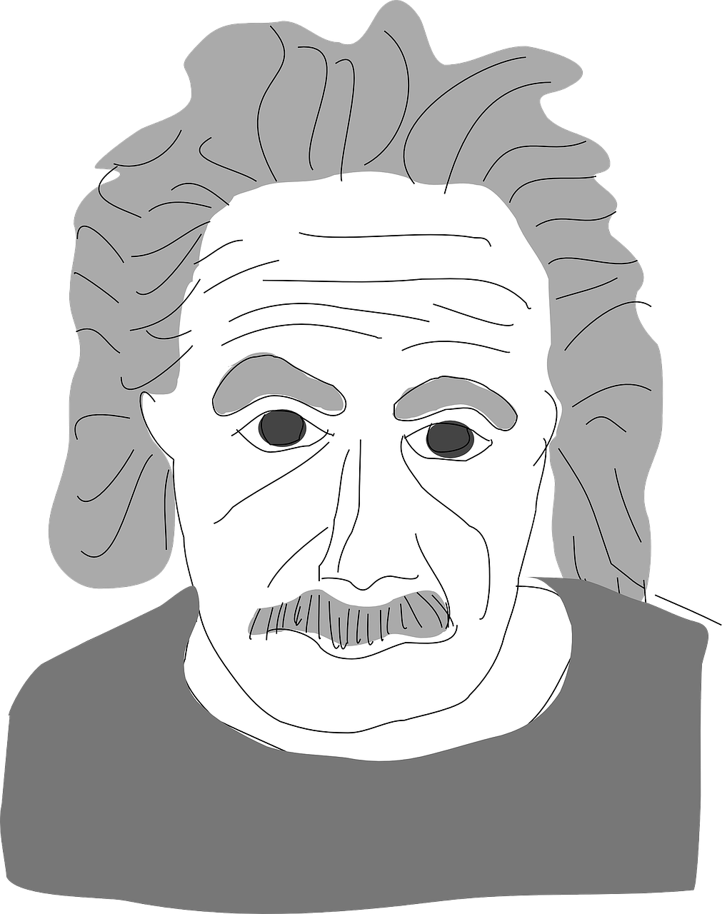 Gray Albert Einstein PNG