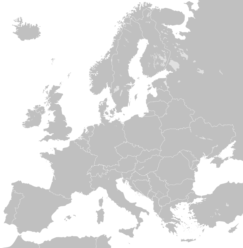 Gray Europe Map PNG Clipart Background