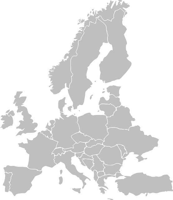 Gray Europe Map Transparent PNG