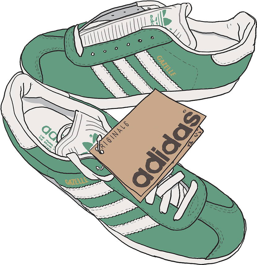 Green Adidas Shoes Clipart PNG