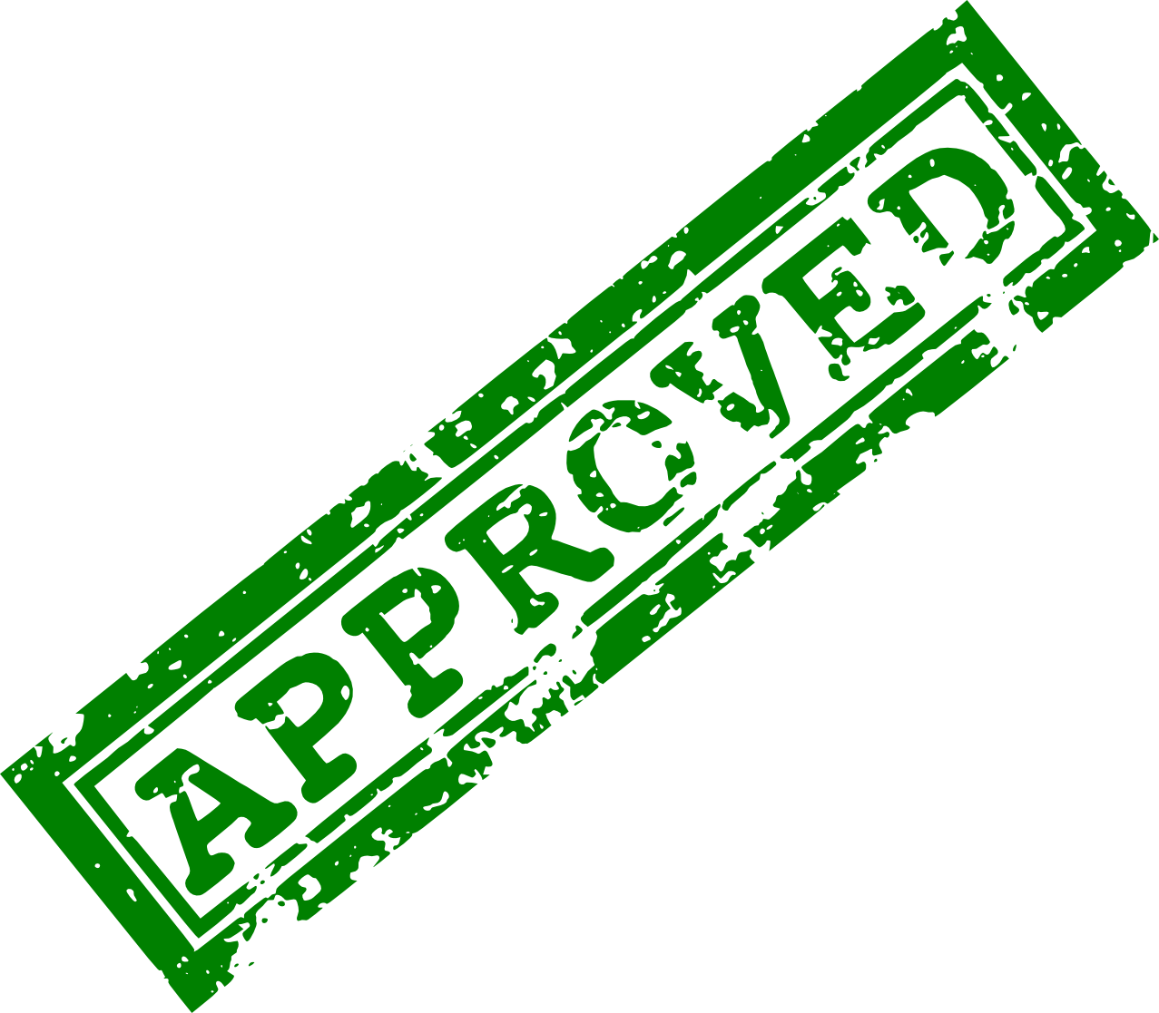 Green Approved Stamp Transparent PNG