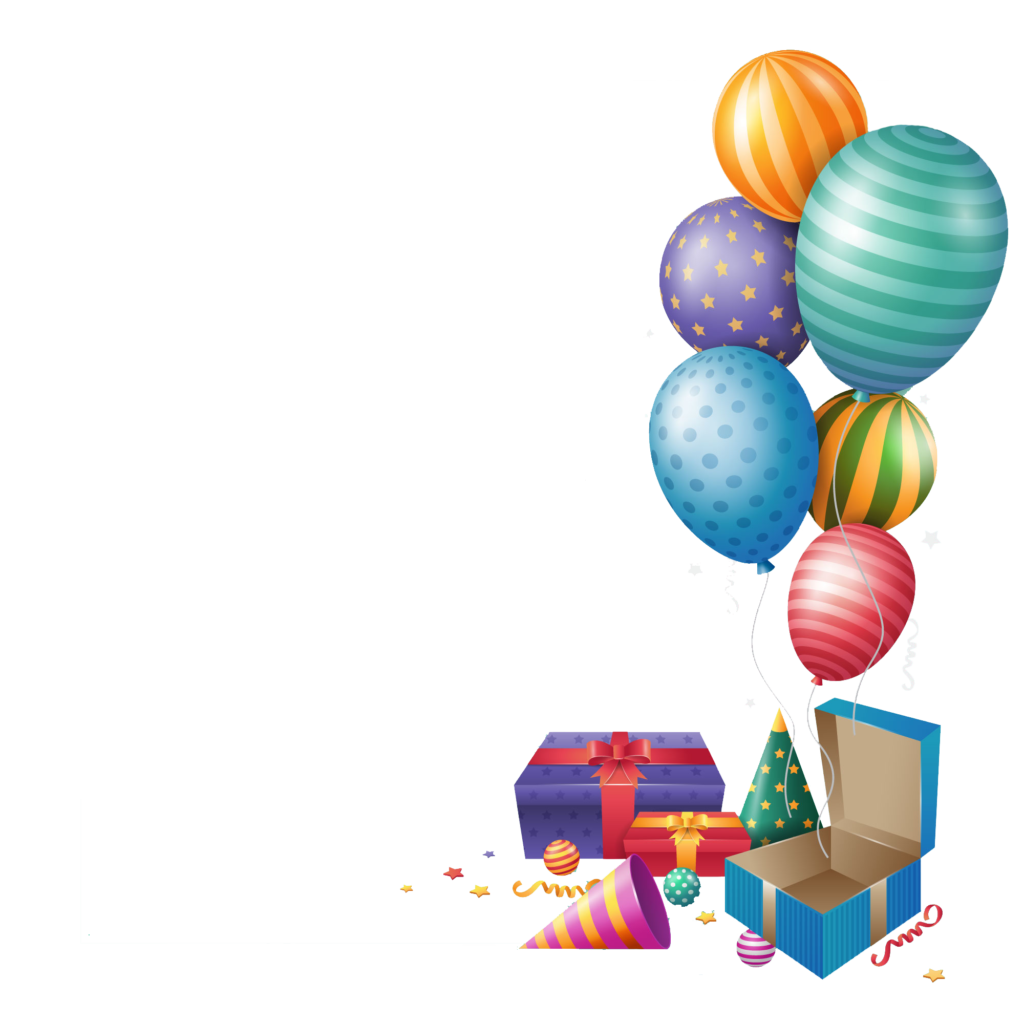 Happy Birthday Balloon Gift PNG