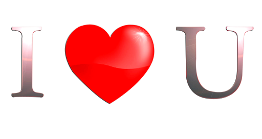 I Love You Red Heart Transparent PNG