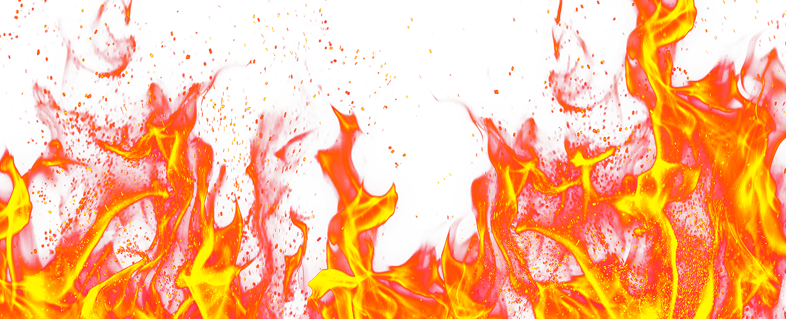 Large Fire Flames PNG Clipart Background