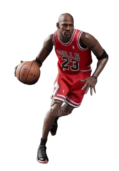 Michael Jordan Dribble Bulls Jersey PNG
