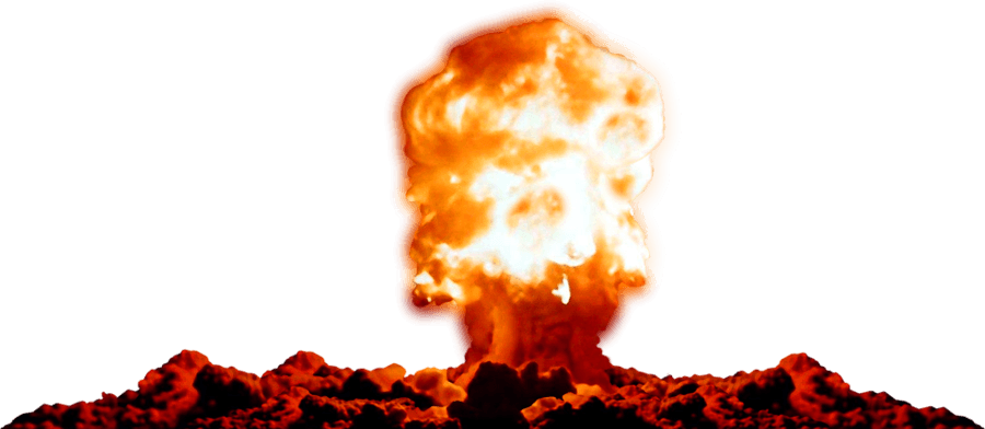 Nuclear Explosion Background PNG Image