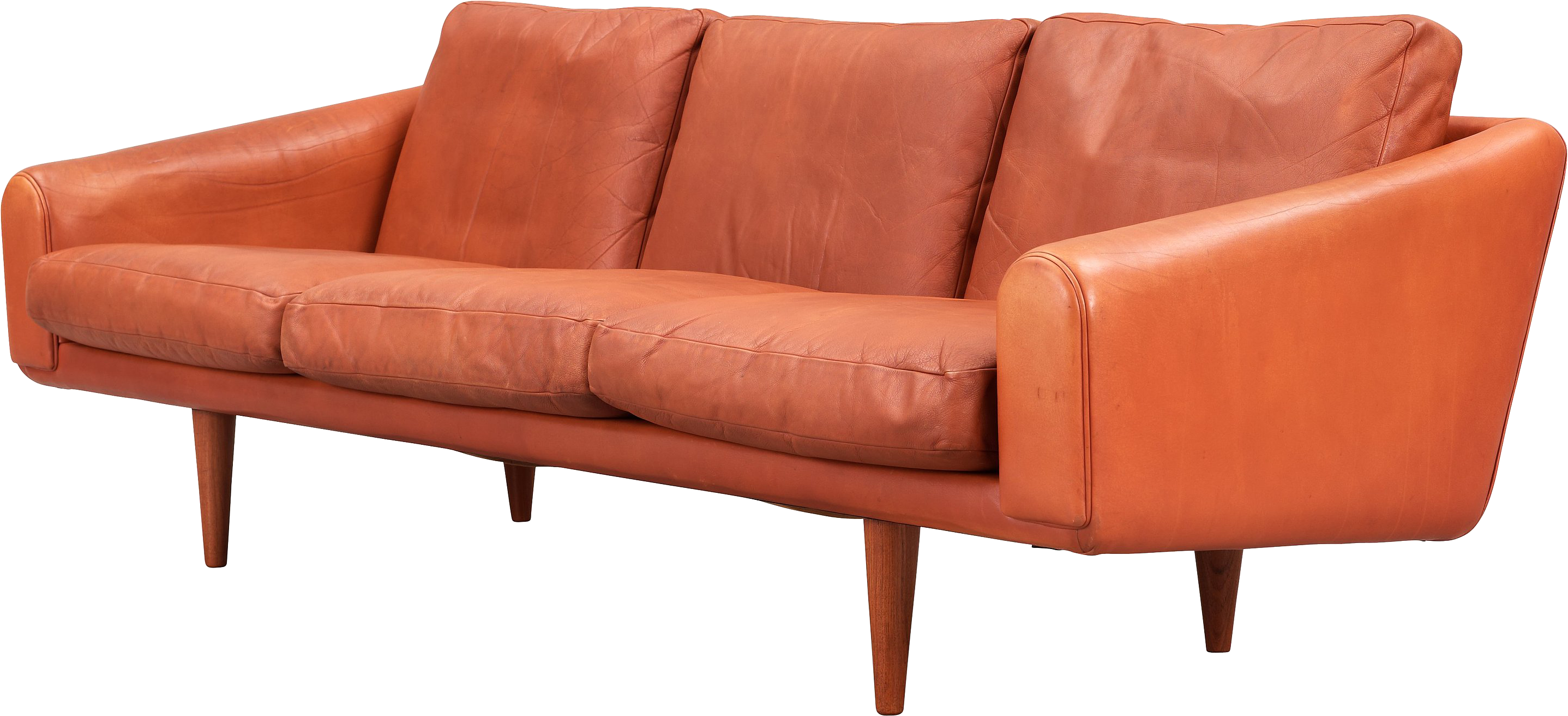 Orange Couch PNG HD Quality