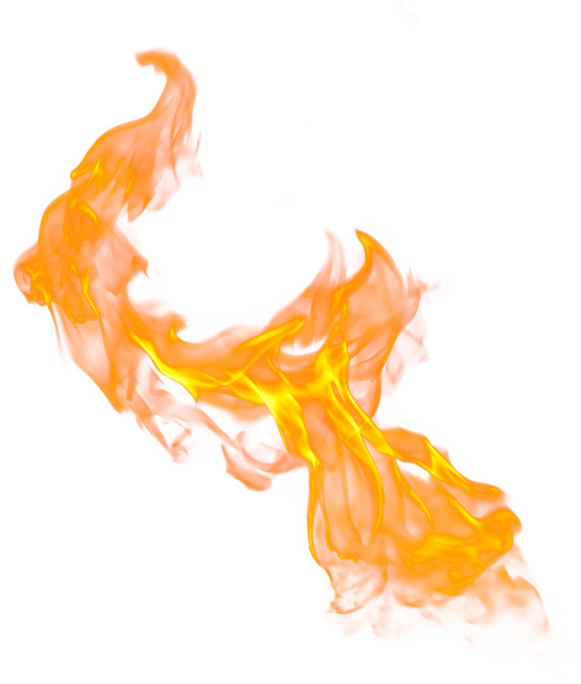 Orange Fire Flames PNG Clipart Background