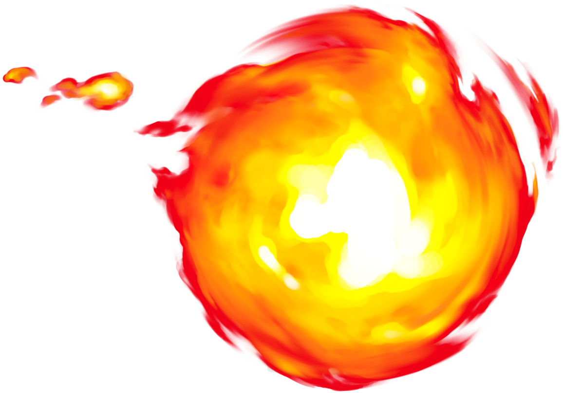 Orange Fireball PNG Clipart Background