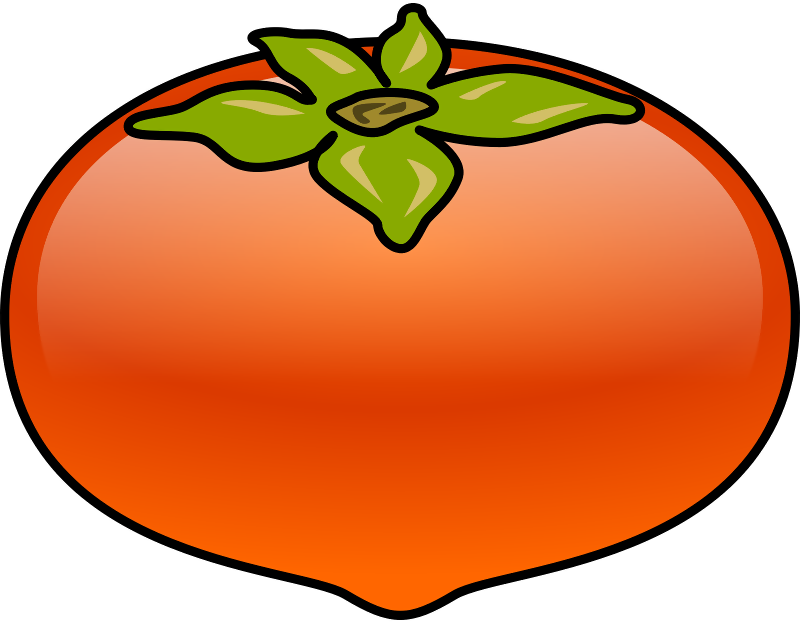 Orange Persimmon Vector Transparent PNG