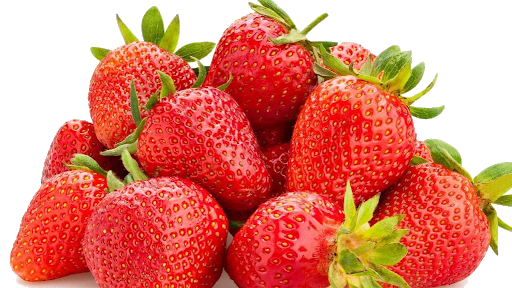 Organic Raw Strawberry Transparent PNG