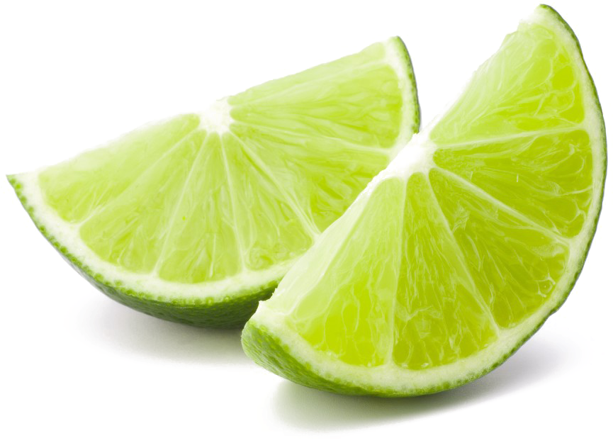 Peeled Green Lime Slices PNG
